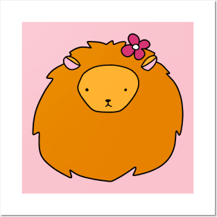 Flower Lion Face Posters and Art